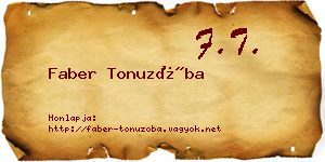 Faber Tonuzóba névjegykártya